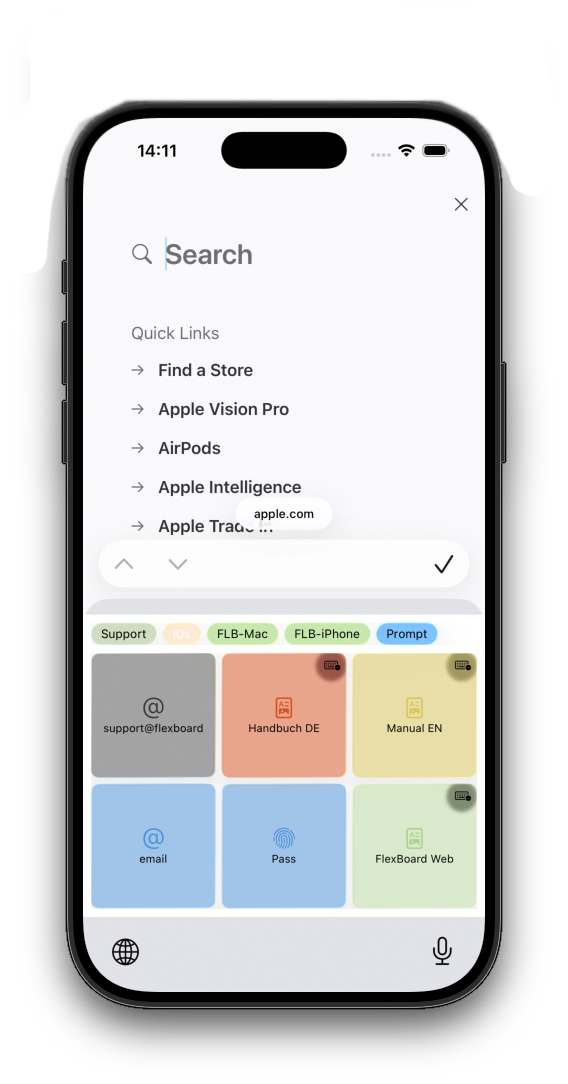 FlexBoard for iPhone